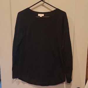 Black Long Sleeve Knit Top